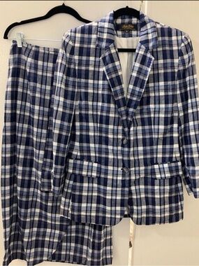 Brooks Brothers Navy and White Checkered Shirt